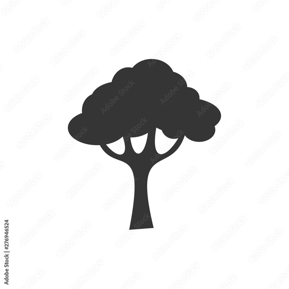 Aufkleber Tree icon template black color editable. Branch forest symbol vector sign isolated on white background. Simple logo vector illustration for graphic and web design.