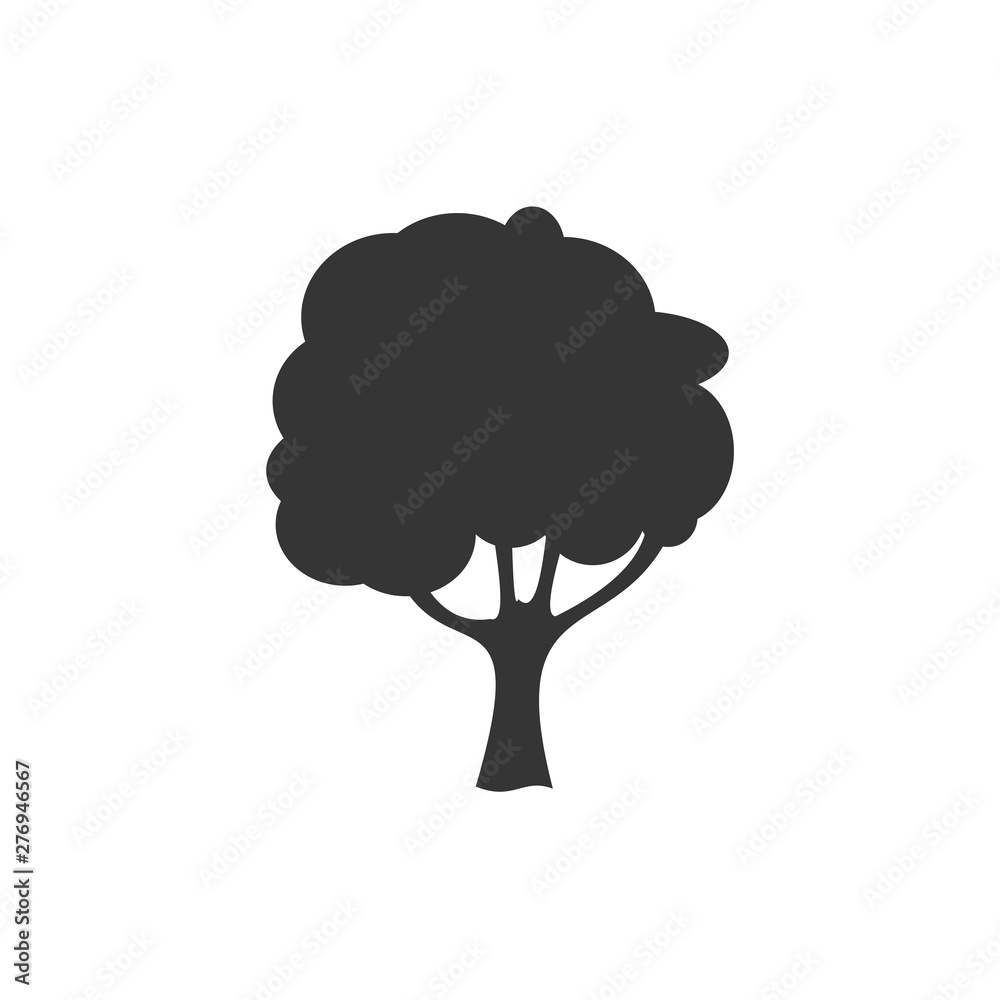 Aufkleber Tree icon template black color editable. Branch forest symbol vector sign isolated on white background. Simple logo vector illustration for graphic and web design.