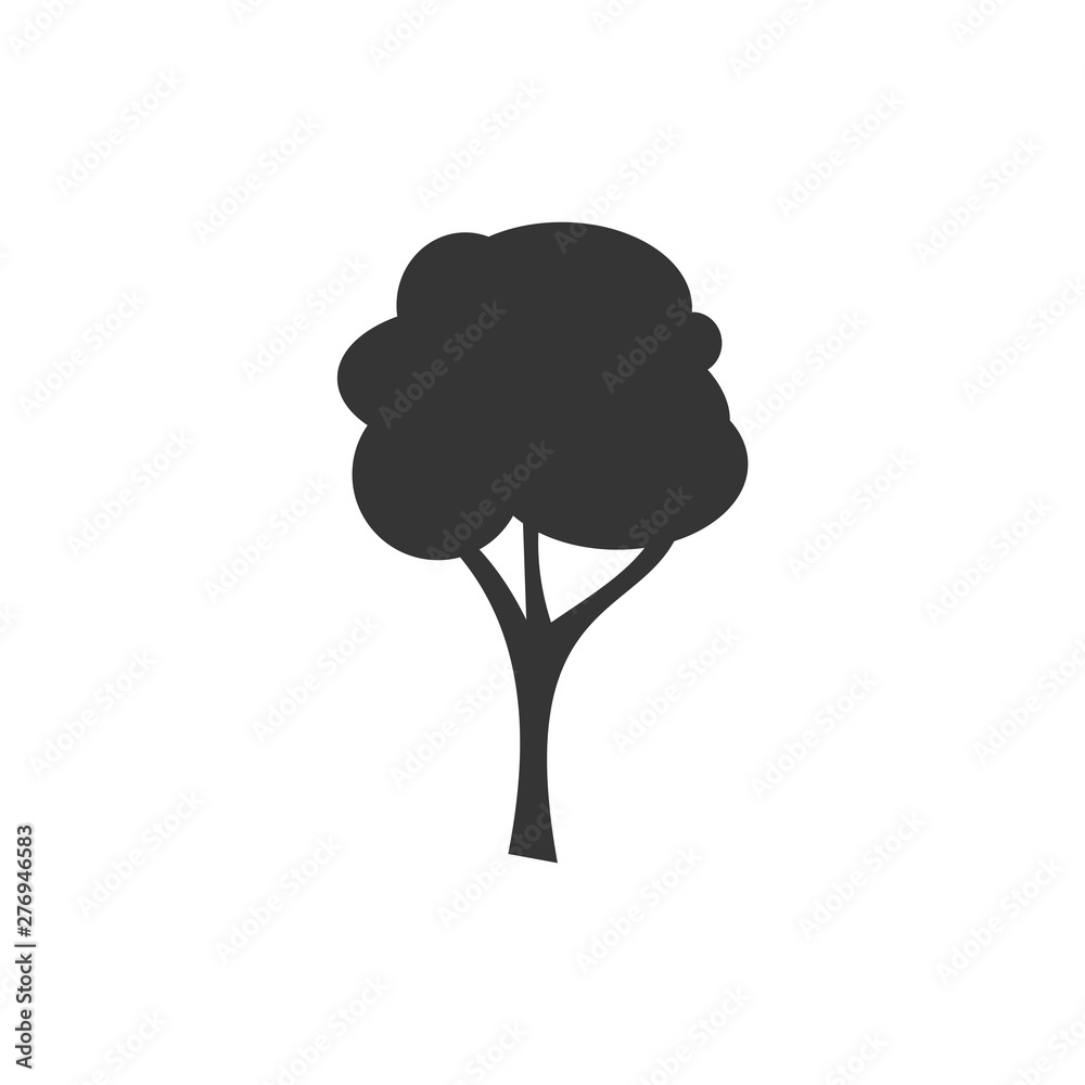 Aufkleber Tree icon template black color editable. Branch forest symbol vector sign isolated on white background. Simple logo vector illustration for graphic and web design.