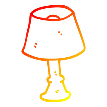 recommend clip art: warm gradient line drawing cartoon house lamp