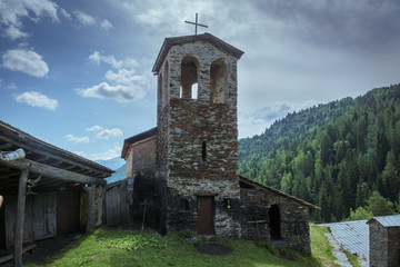 Georgia, church on the top of the mountain