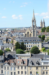 aerial view of caen,france