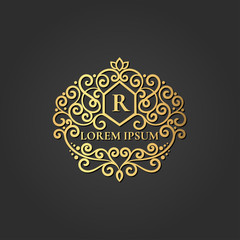 Vector monogram. Elegant, classic elements. Can be used for jewelry, beauty and fashion industry. Great for logo, emblem, invitation, flyer, menu, brochure, background, or any desired idea.