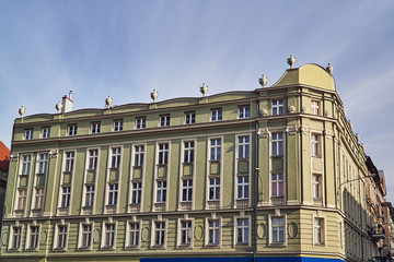 Naklejka premium Art Nouveau facade of the building in Poznan.