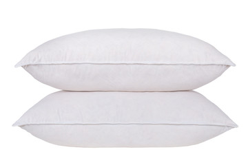 white pillows on pure white background, stock photography
