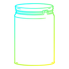 cold gradient line drawing cartoon empty glass jar