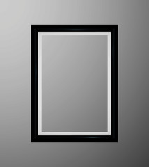 Realistic picture frame isolated on white background. Perfect for your presentations.