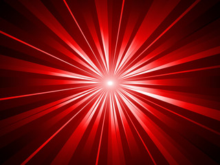 Comic book radial lines background. Effect of red sunshine rays. Manga speed frame. Explosion with speed lines. Square stamp design