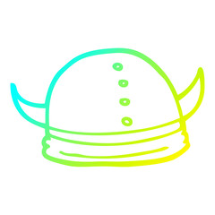 cold gradient line drawing cartoon viking helmet