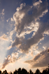 dramatic sky with clouds