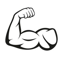 Biceps. Muscle icon. Vector - obrazy, fototapety, plakaty
