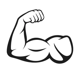 Foto op Canvas Biceps. Muscle icon. Vector © warmworld