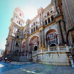 Malaga Dom Kathedrale im Sonnenlicht