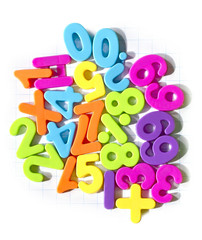 plastic numbers maths symbols