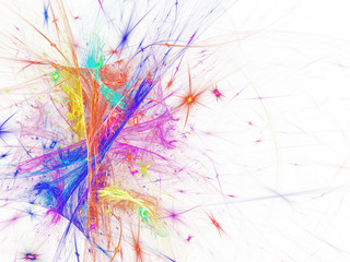 rainbow abstract fractal background 3d rendering illustration