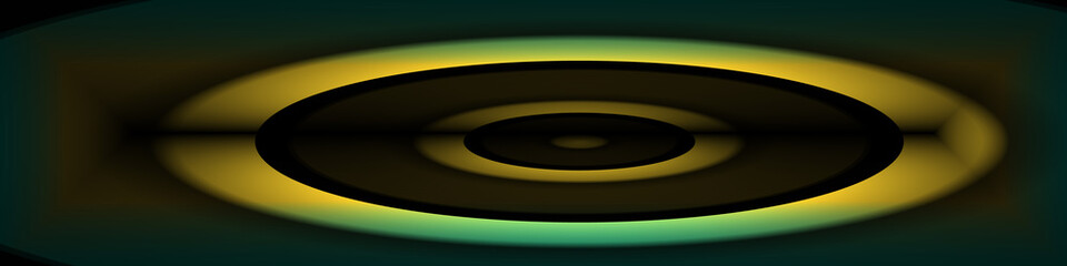 Digital Art, panoramic abstract three-dimensional objects with soft lighting, Germany