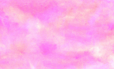 Pink color light ink effect shades gradient on textured paper. Soft smeared aquarelle painted magenta watercolor canvas for splash design, invitation background, vintage template