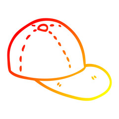 warm gradient line drawing cartoon peaked cap