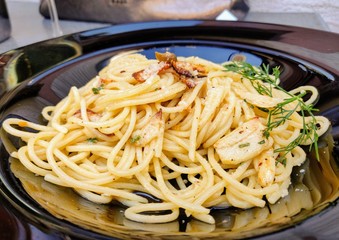spaghetti alio olio