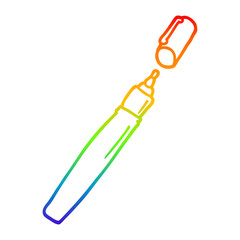 rainbow gradient line drawing cartoon pen