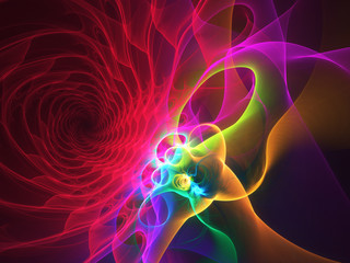 red abstract fractal background 3d rendering illustration