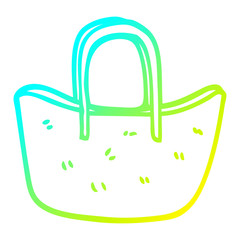 cold gradient line drawing cartoon woven basket