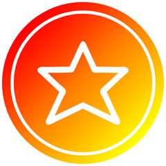 Obraz premium star shape circular in hot gradient spectrum