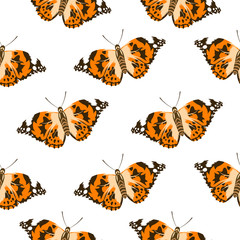 Butterfly seamless pattern. Seamless pattern with butterflies. Butterfly vector pattern