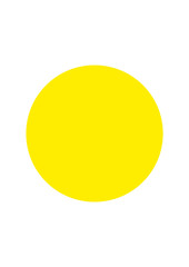 Yellow Circle on White Background