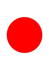 Fototapeta na wymiar Red Circle on White Background