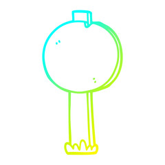 cold gradient line drawing cartoon road sign