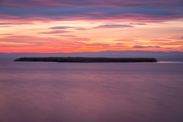 Sunset at Neusiedler See, Austria, Europe
