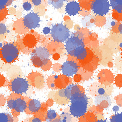 Paint transparent stains vector seamless wallpaper pattern. 