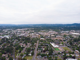 Photo suburb, top view, landscape shooting