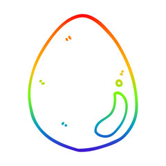 rainbow gradient line drawing cartoon egg