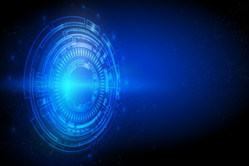 Abstract future digital science technology concept. Digital business , vector tech circle and technology background