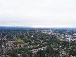 Photo suburb, top view, landscape shooting