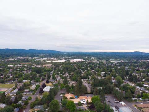 Photo suburb, top view, landscape shooting