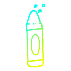 cold gradient line drawing cartoon green crayon
