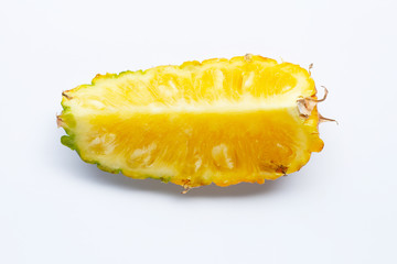 Fresh pineapple on white