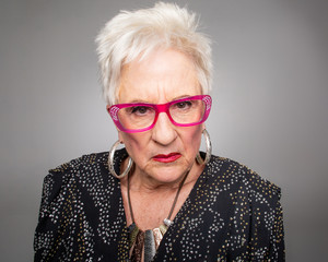 Scowling Woman Stern look