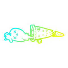 cold gradient line drawing dropped cartoon ice cream