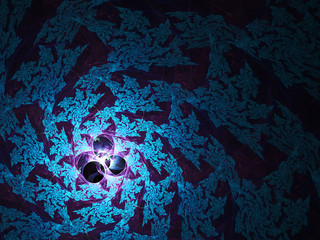 blue abstract fractal background 3d rendering illustration