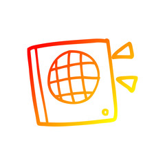 warm gradient line drawing cartoon speaker