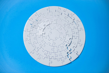 Group jigsaw puzzles try to connect puzzle pieces together. Business integration concepts