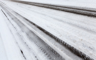 Snow drifts in winter