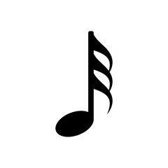 Music symbol icon vector illustration