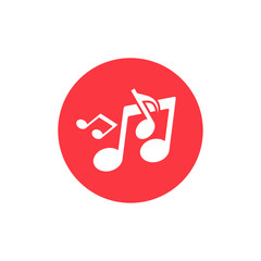 Music symbol icon vector illustration