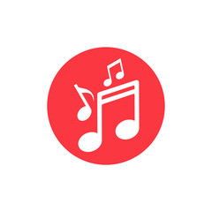 Music symbol icon vector illustration