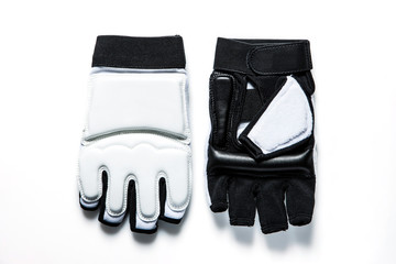 Korean martial art taekwondo gloves.